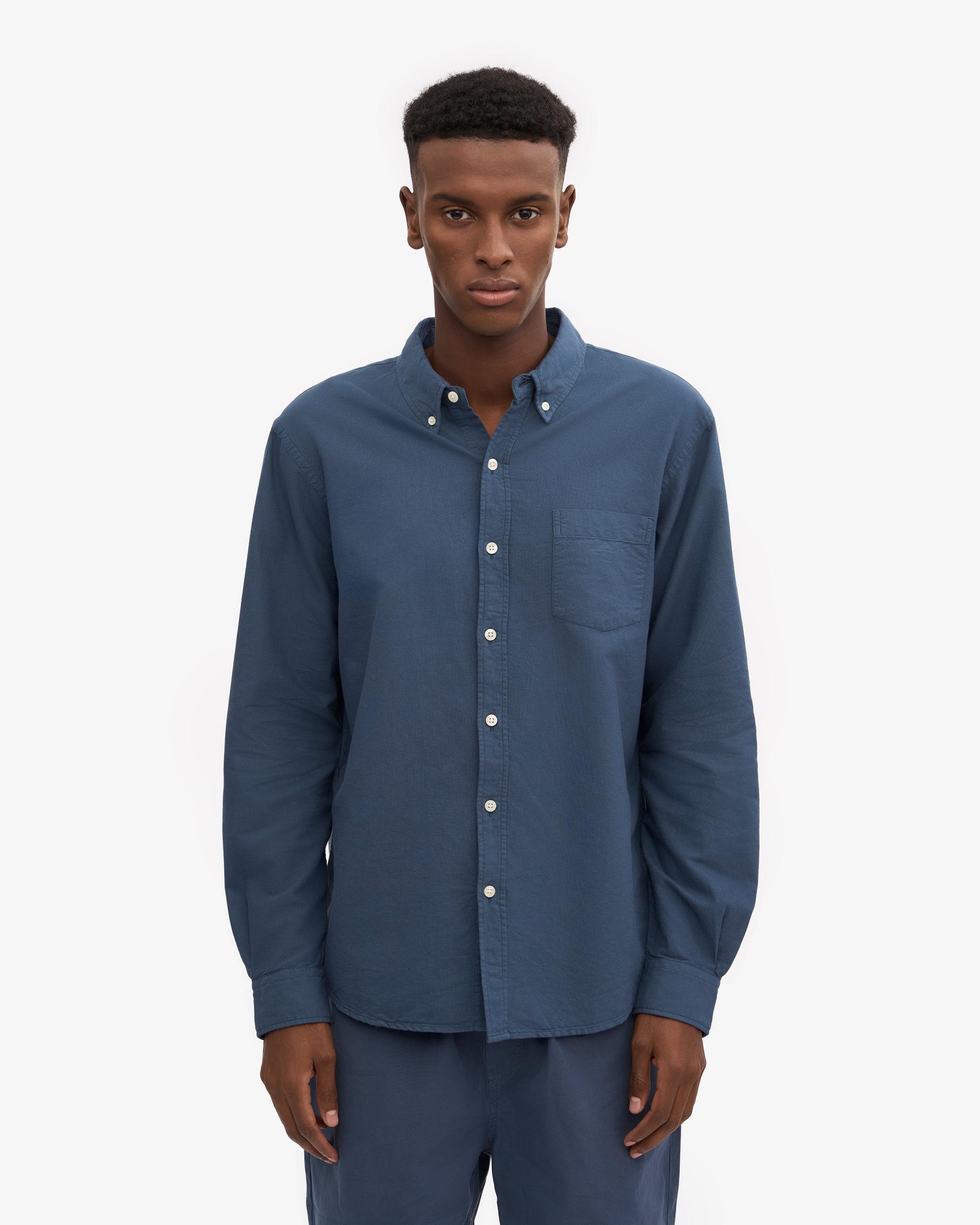 Organic Button Down Shirt - Ocean Green Product Image
