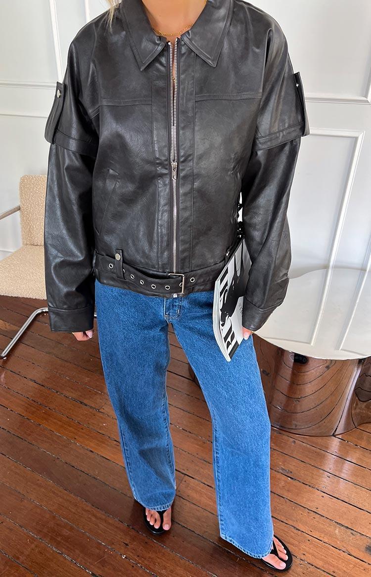 Calliope Mid Wash Mid Rise Slouchy Jeans Product Image