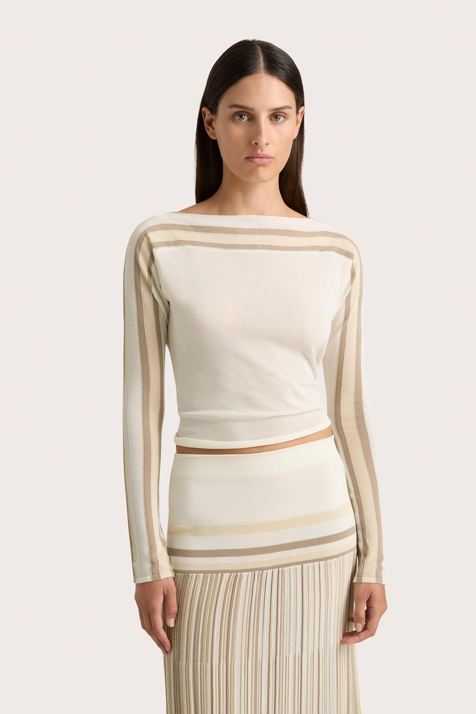 Citara Long Sleeve Top White - Final Sale Product Image