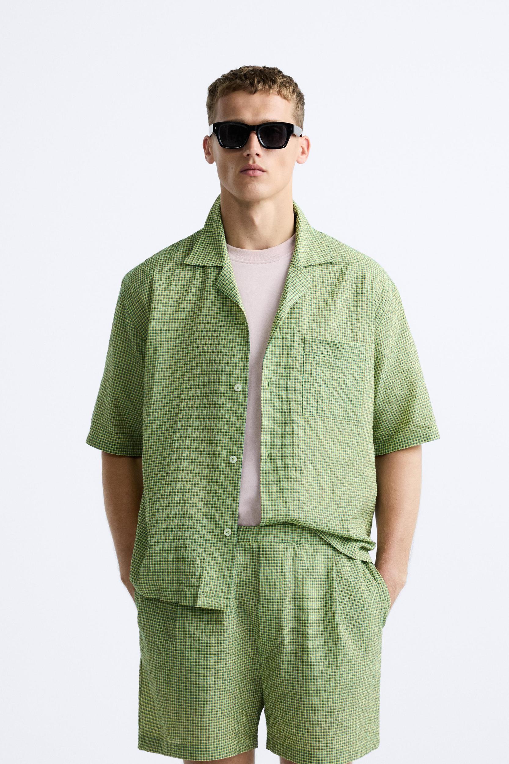 TEXTURED PLAID SHIRT Product Image