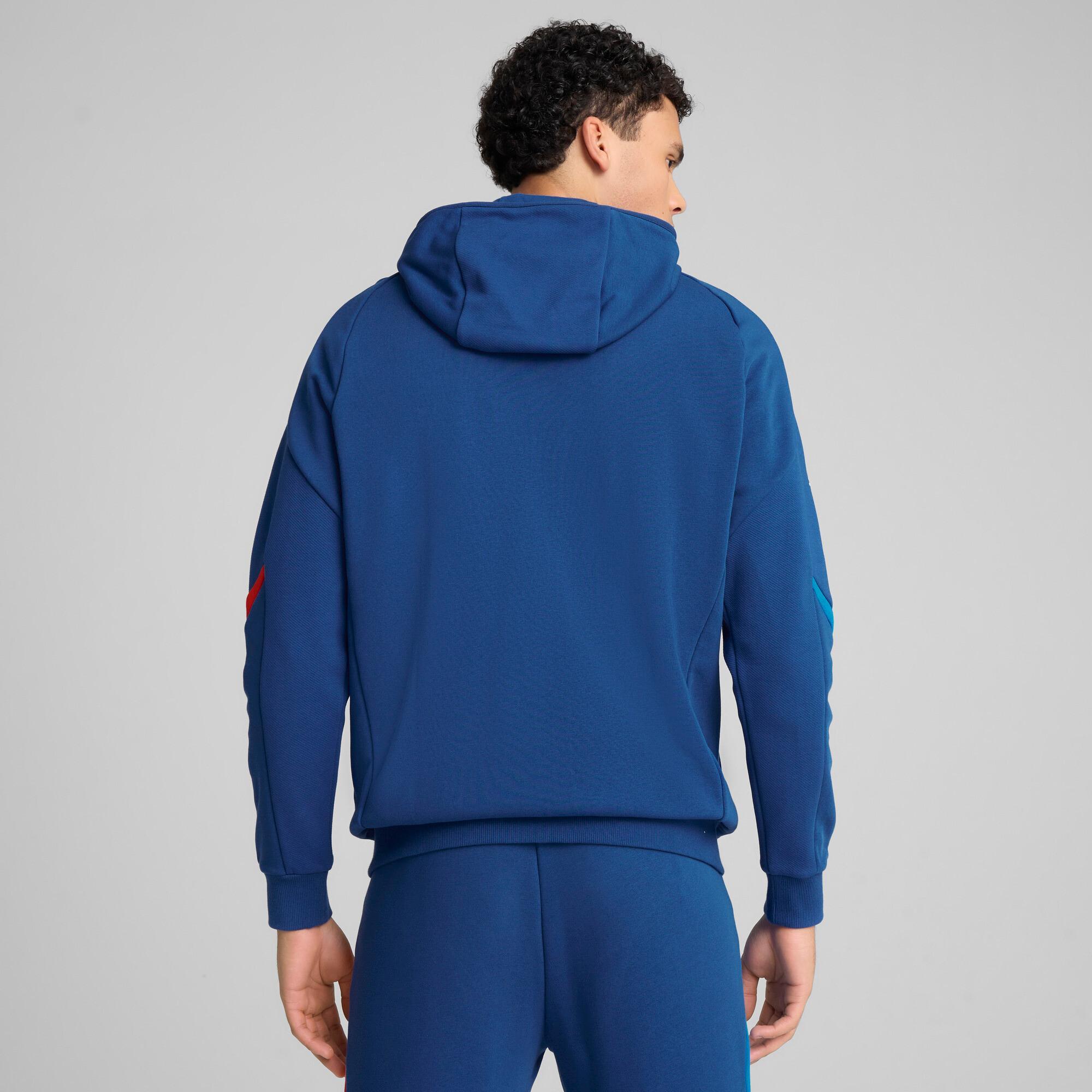PUMA BMW M Motorsport Men's Hooded Jacket in Pro Blue/Medium Color Product Image
