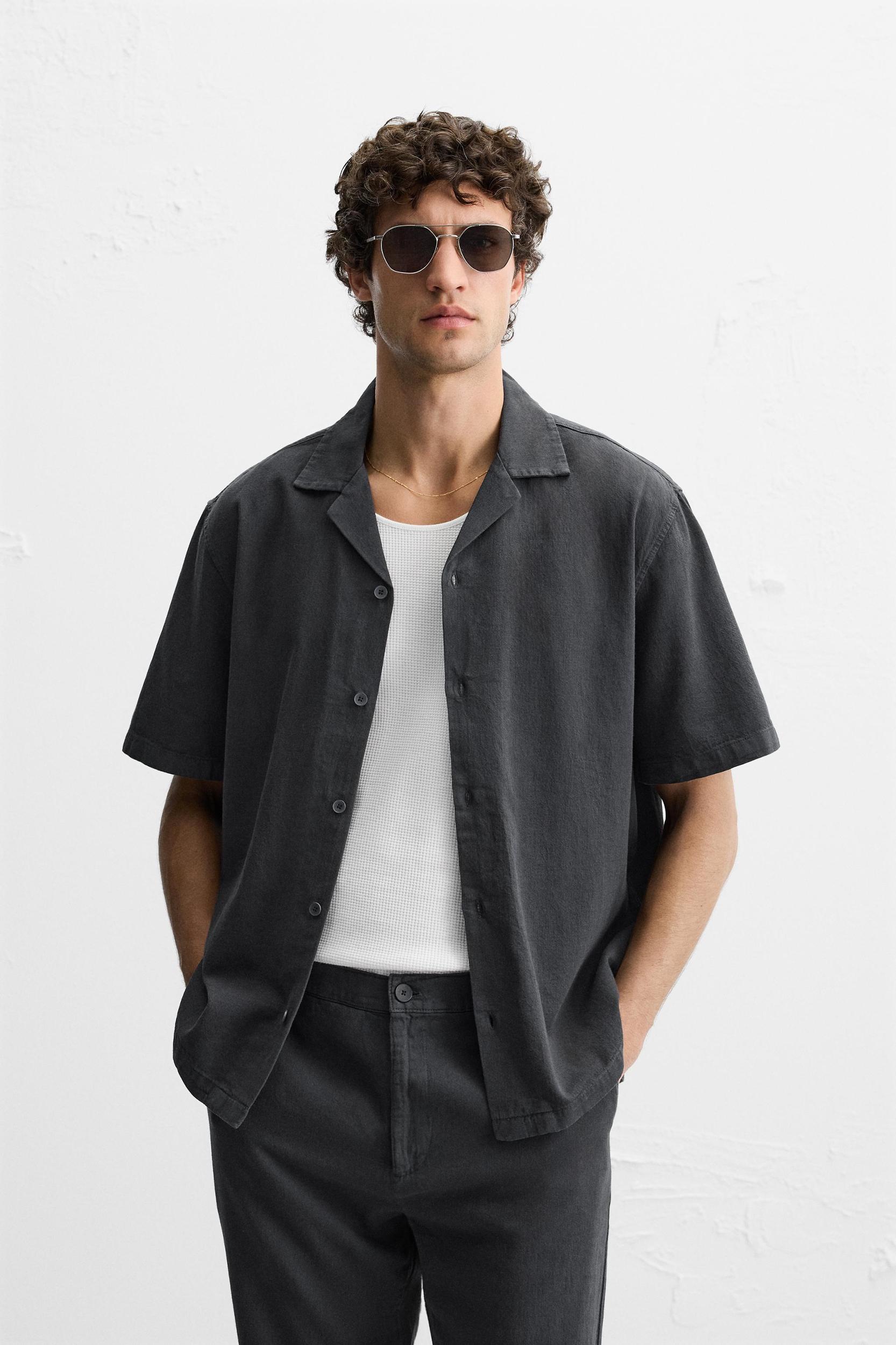 COTTON - LINEN BLEND SHIRT Product Image