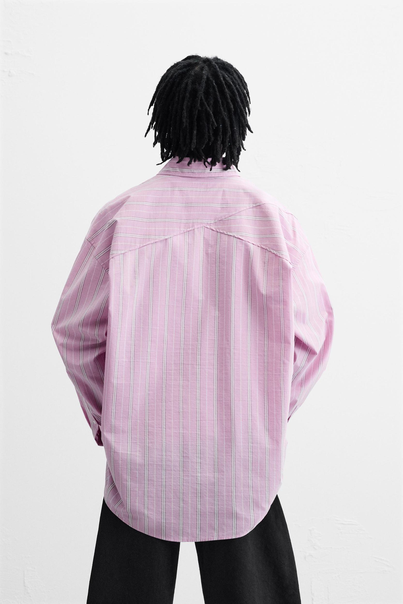 STRIPED RELAXED FIT SHIRT Product Image