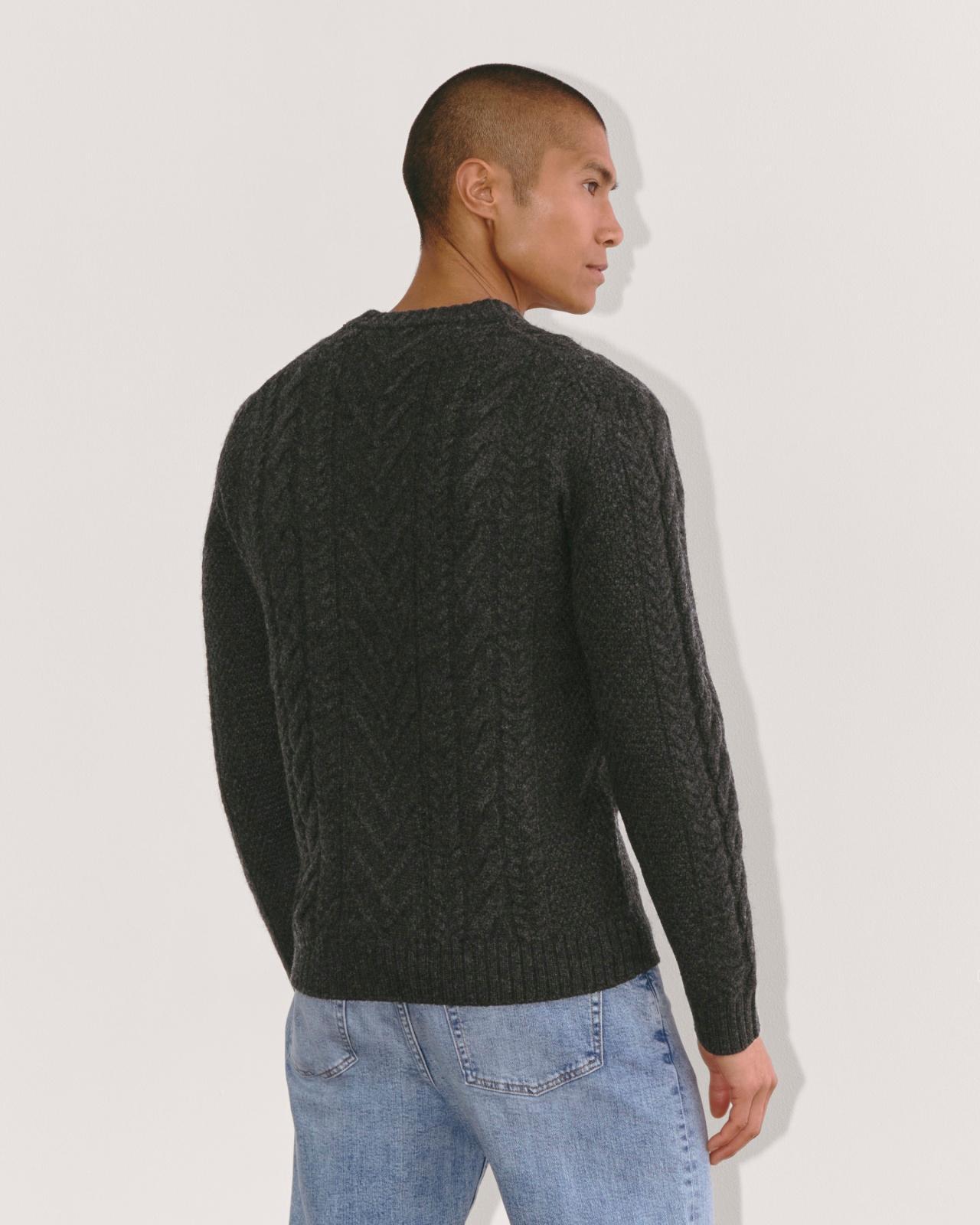 The Felted Merino Cable-Knit Crew Product Image