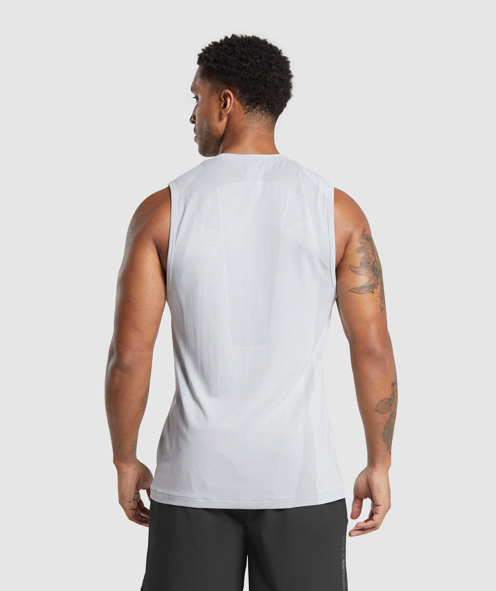 Gymshark Apex Seamless Tank - Light Grey/Medium Grey Male Product Image