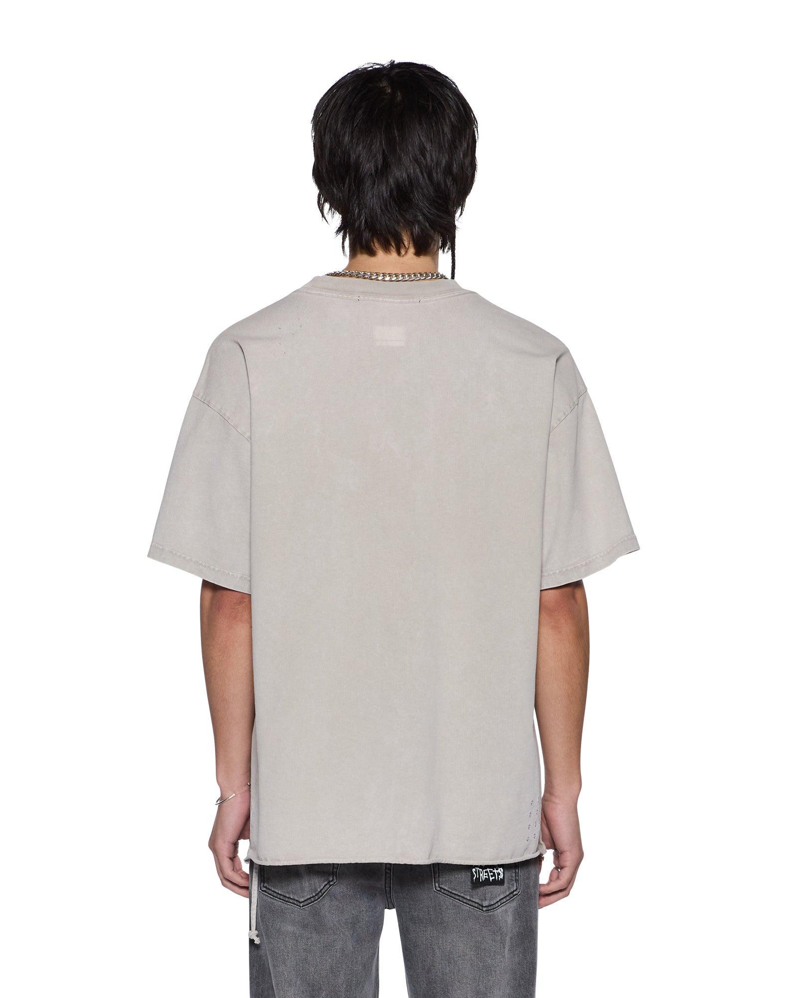 BLASTED EKCESS SS TEE SMOKE GREY Male Product Image