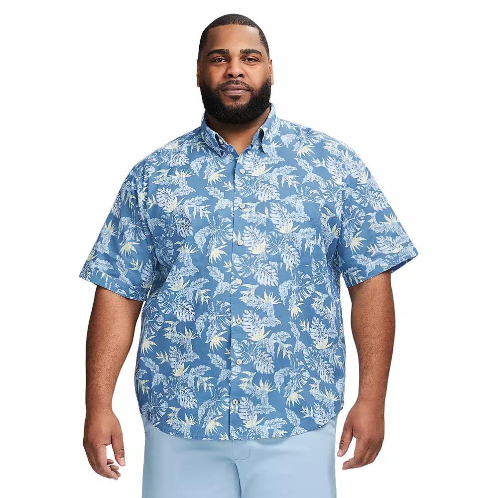 Big & Tall IZOD Dockside Short Sleeve Chambray, Men's, Size: XL Tall, Moonlight Product Image