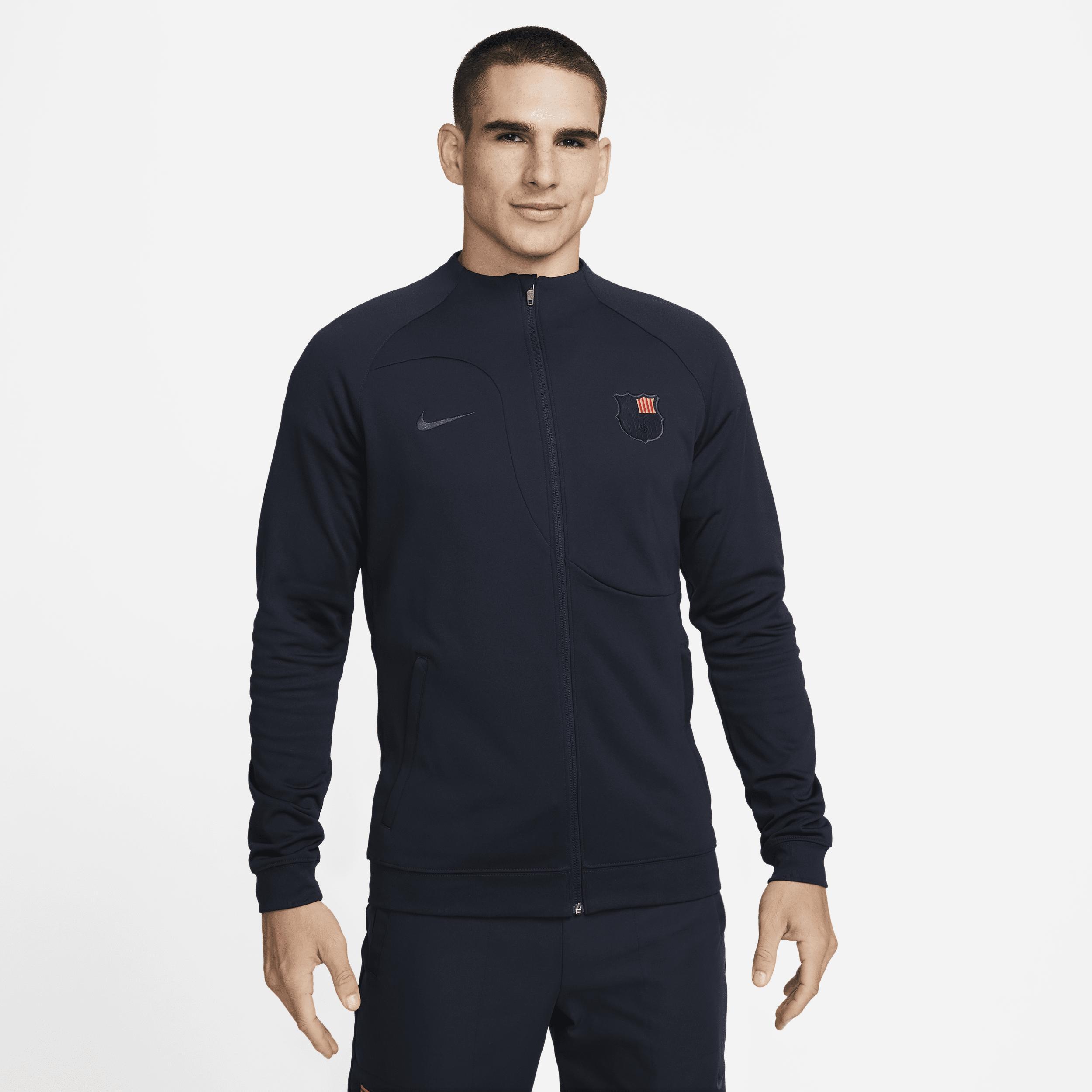 Mens Nike Navy Barcelona Team Academy Pro Anthem Raglan Performance Full-Zip Jacket Bar Blue Product Image