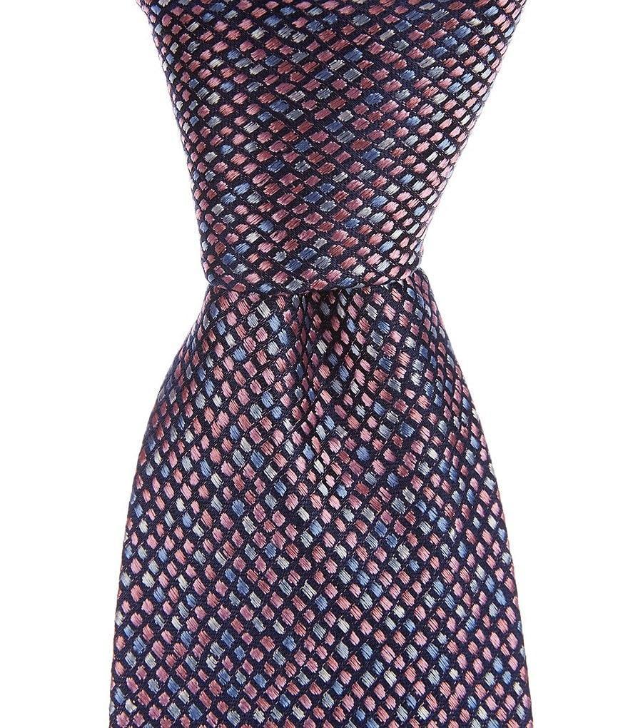 Hickey Freeman Micro Dot Printed 3 1/4#double; Woven Silk Tie Product Image