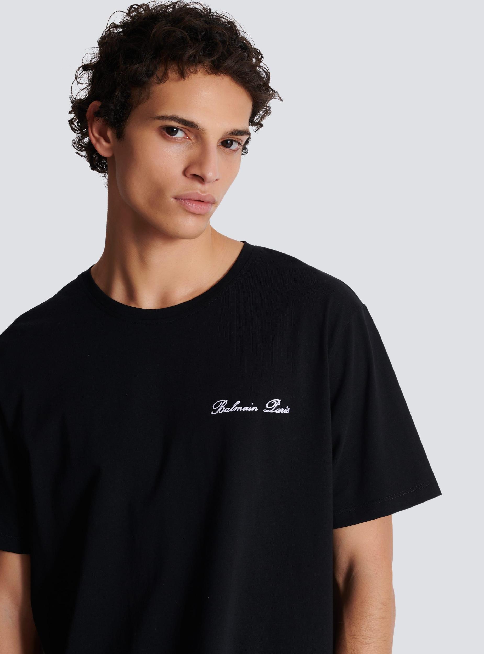 Loose T-shirt with Balmain Signature embroidery Product Image