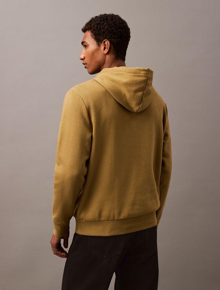 Calvin Klein Mens Fleece Metallic Archive Logo Hoodie - Brown - XS Product Image