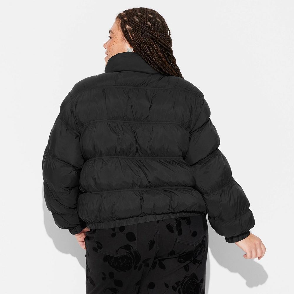 Women's Puffer Jacket - Wild Fable™ Black XXL Product Image