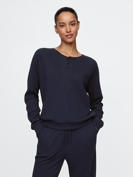 Waffle Henley PJ Shirt Product Image