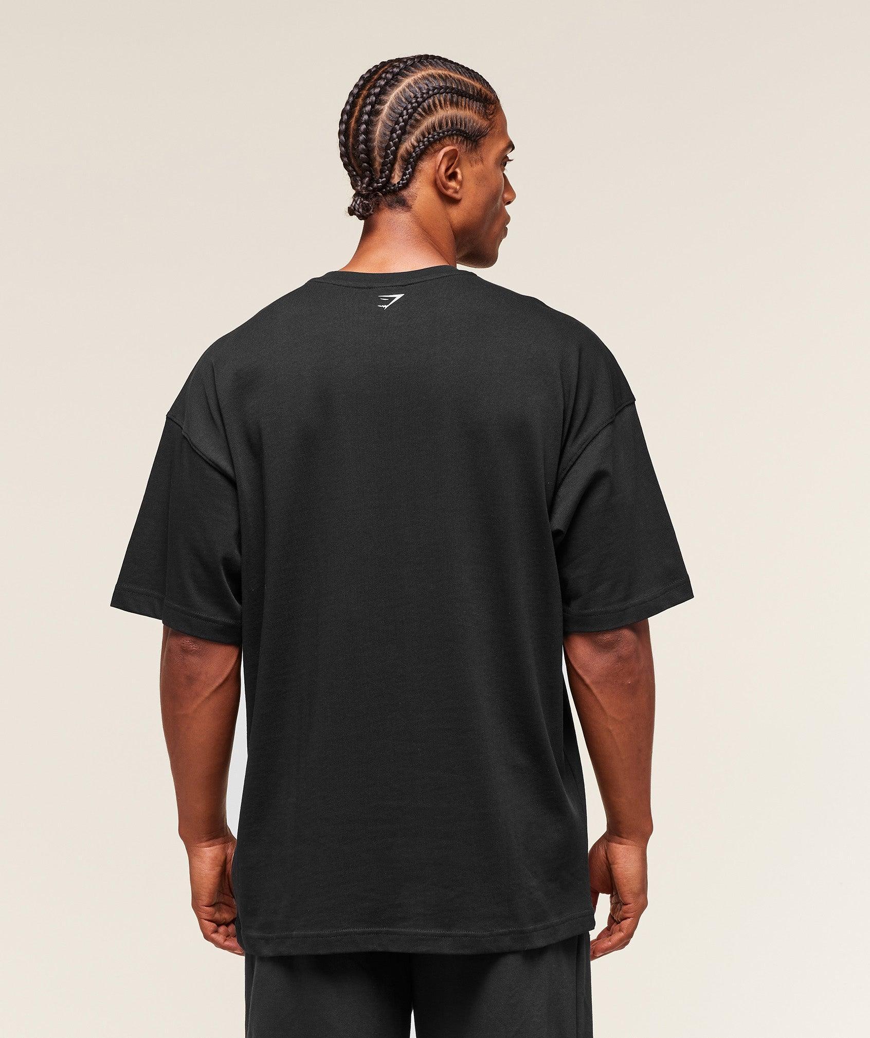 Gymshark Lion Graphic T-Shirt - Black Male Product Image