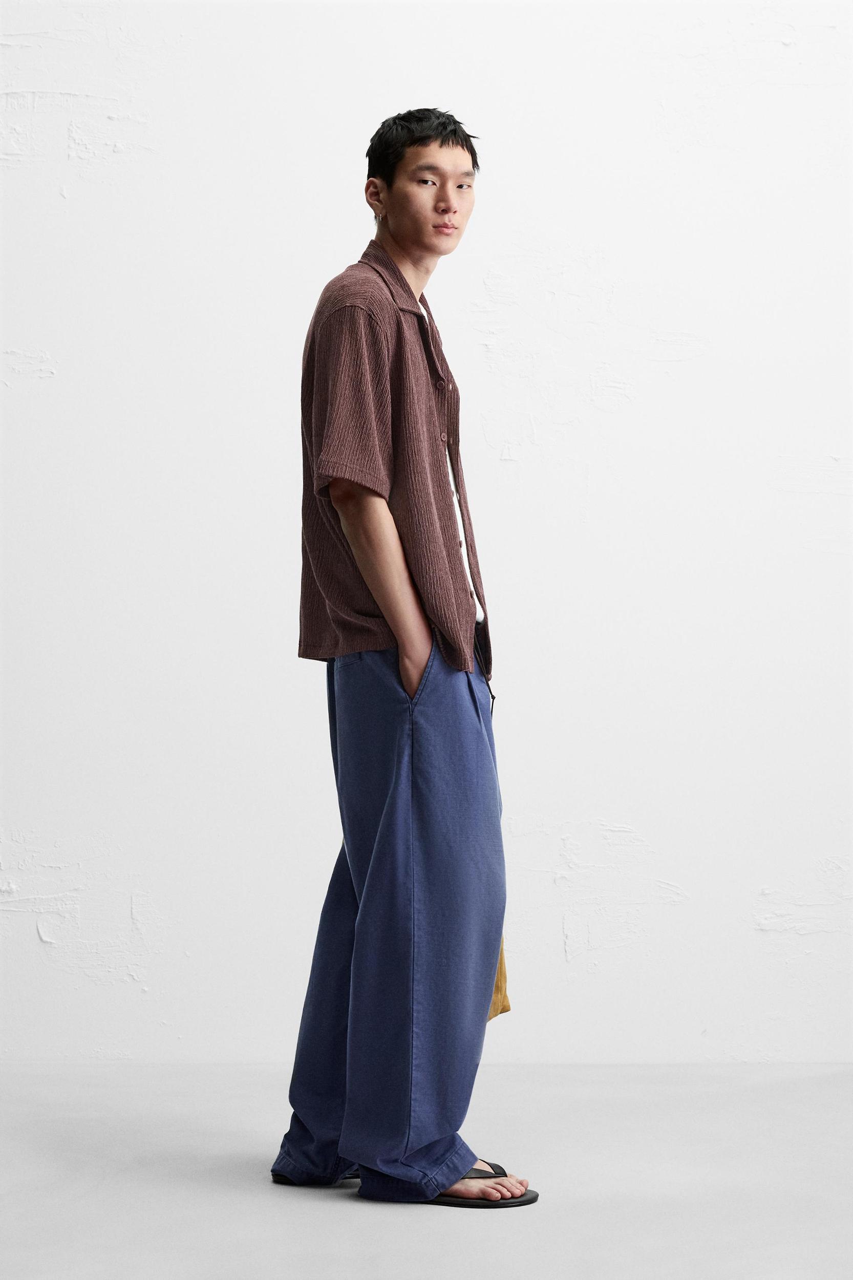 WASHED TEXTURED SHIRT Product Image