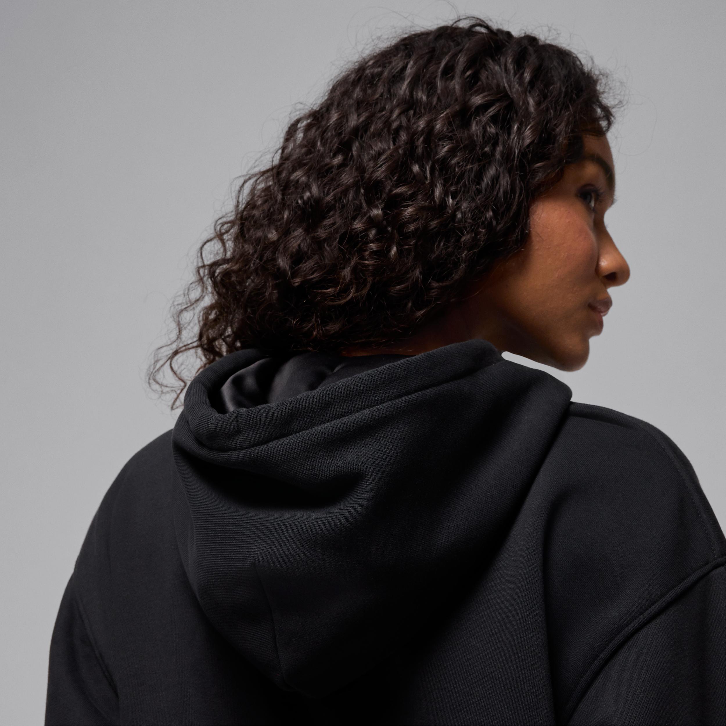 Women's Jordan Flight Fleece Cropped Satin-Lined Hoodie Product Image