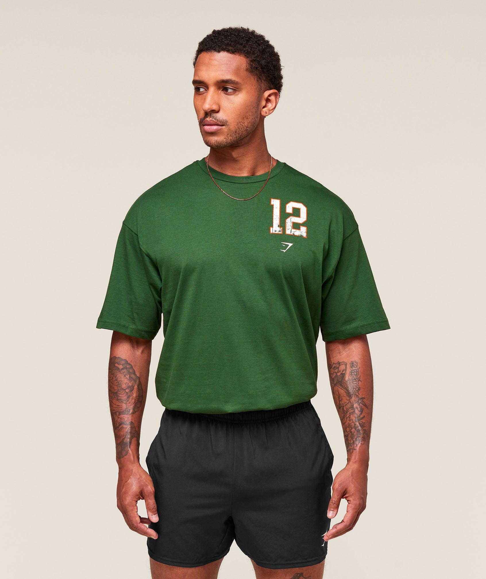 Gymshark Campus T-Shirt - Athletic Green Male Product Image