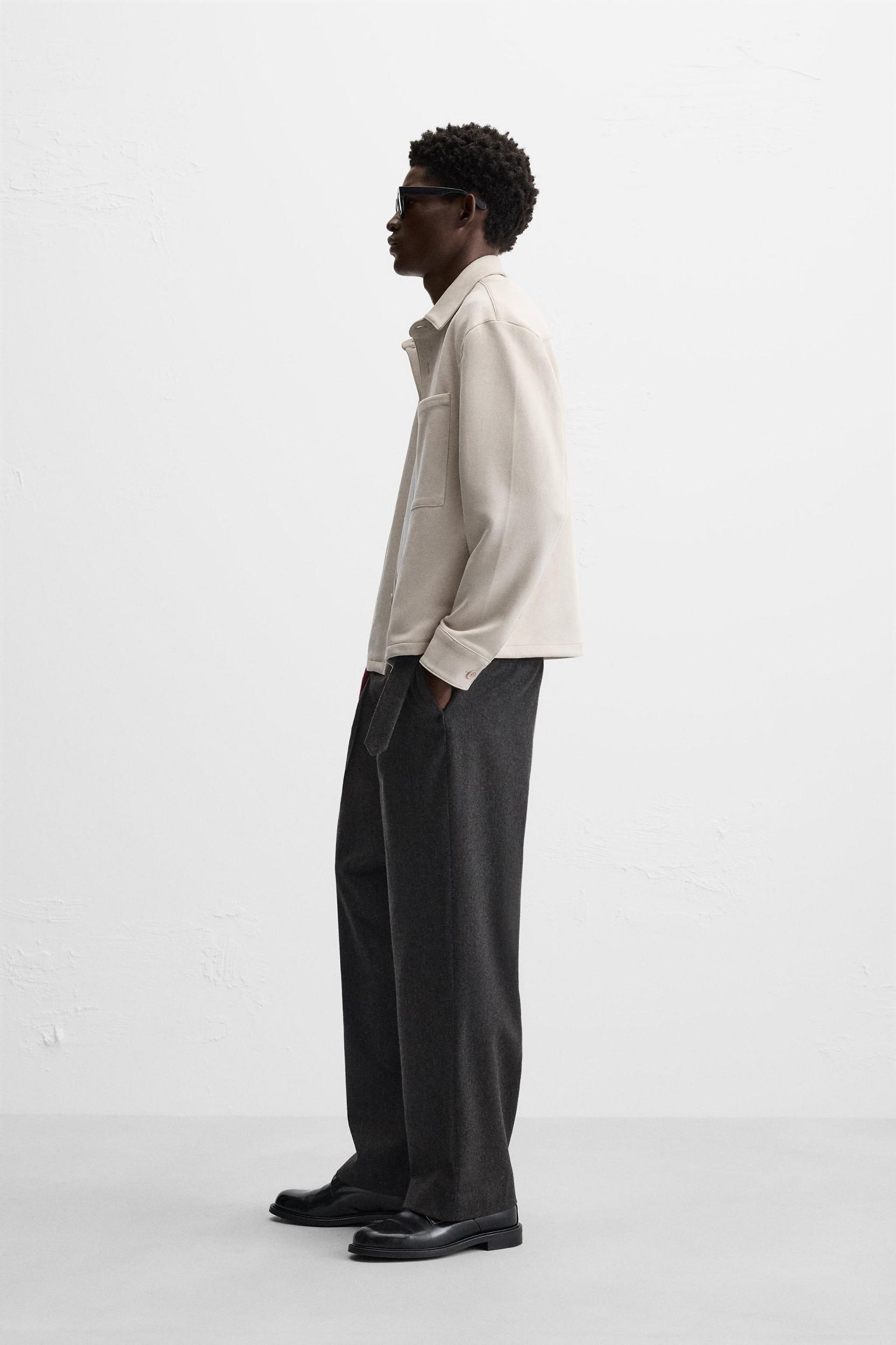 FAUX SUEDE OVERSHIRT Product Image