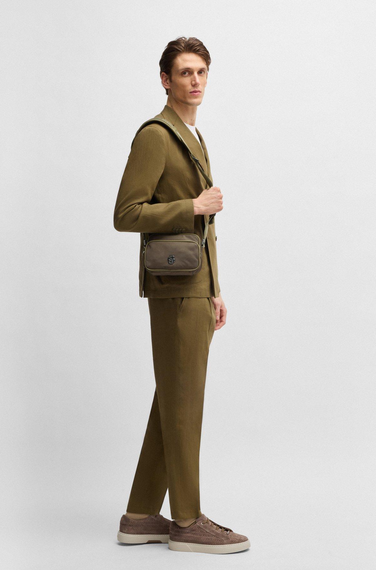Twill crossbody bag with Double B monogram Product Image