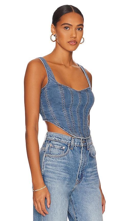 Denim Corset Bustier Bardot Product Image