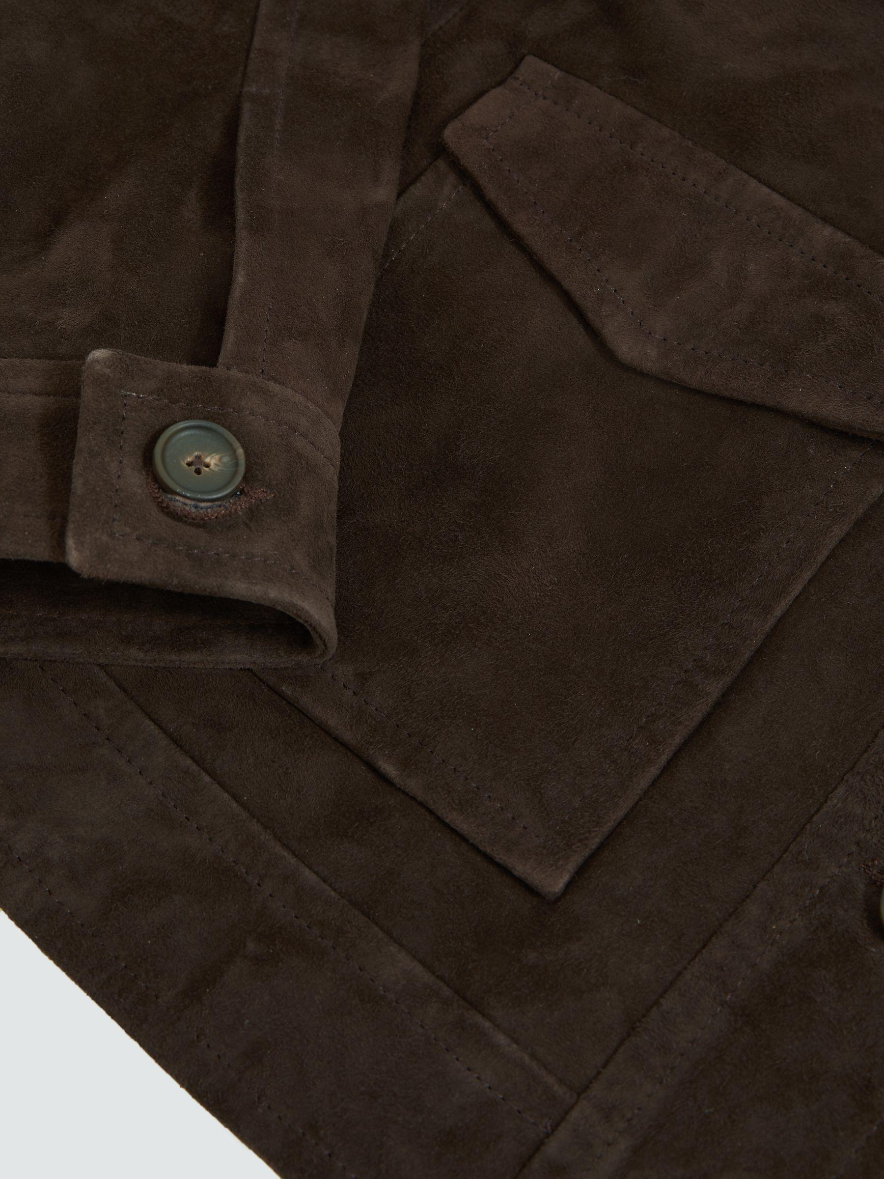 Trucker Jacket in Chocolate Brown Product Image