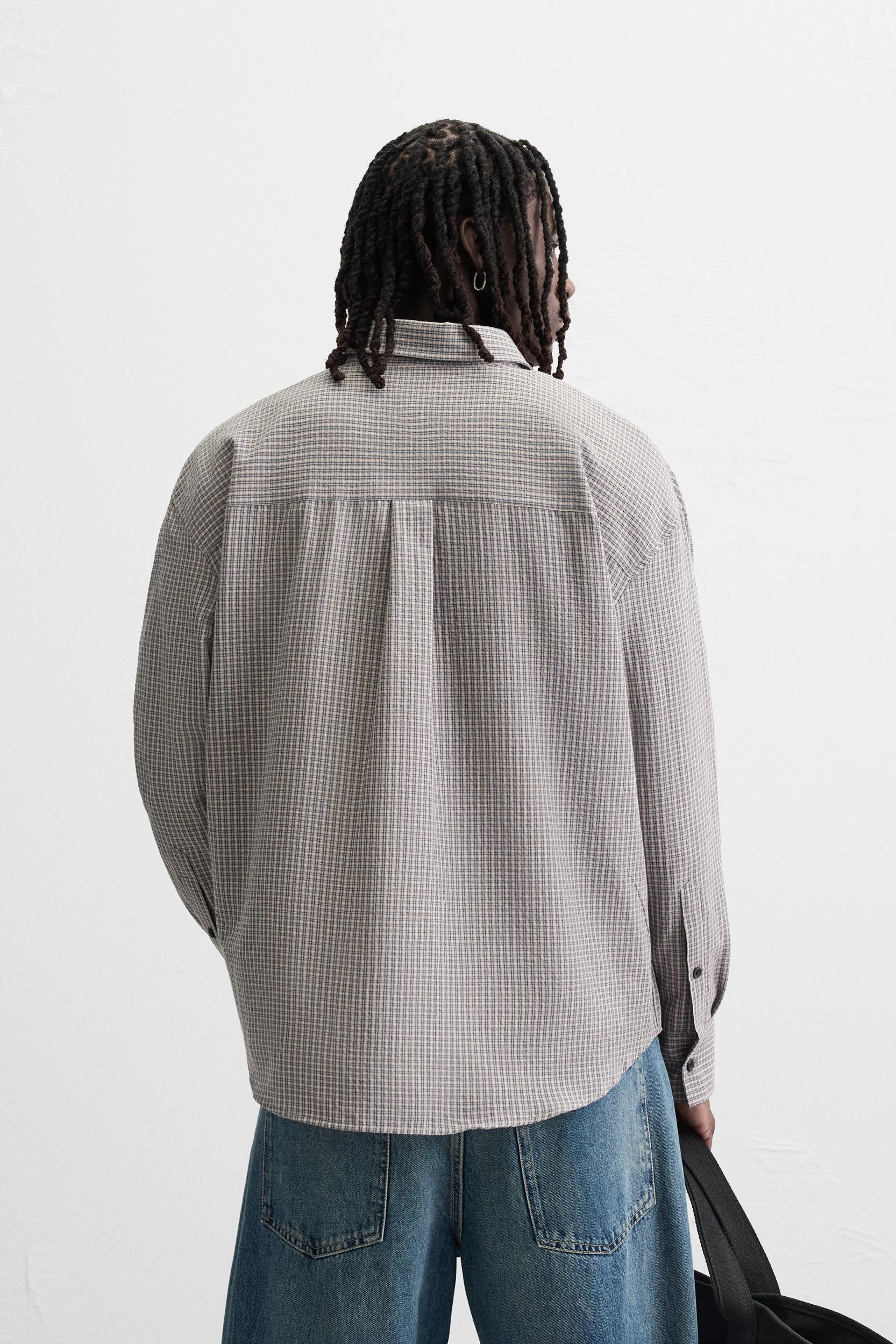 TEXTURED PLAID SHIRT Product Image