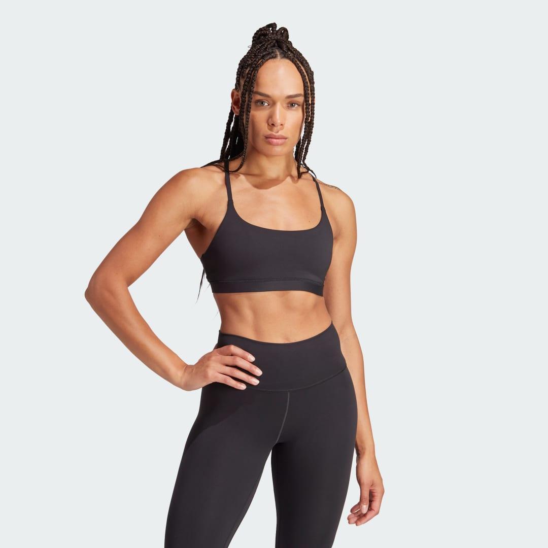 adidas All Me Light Support Bra Core Black XL A-B Womens Product Image