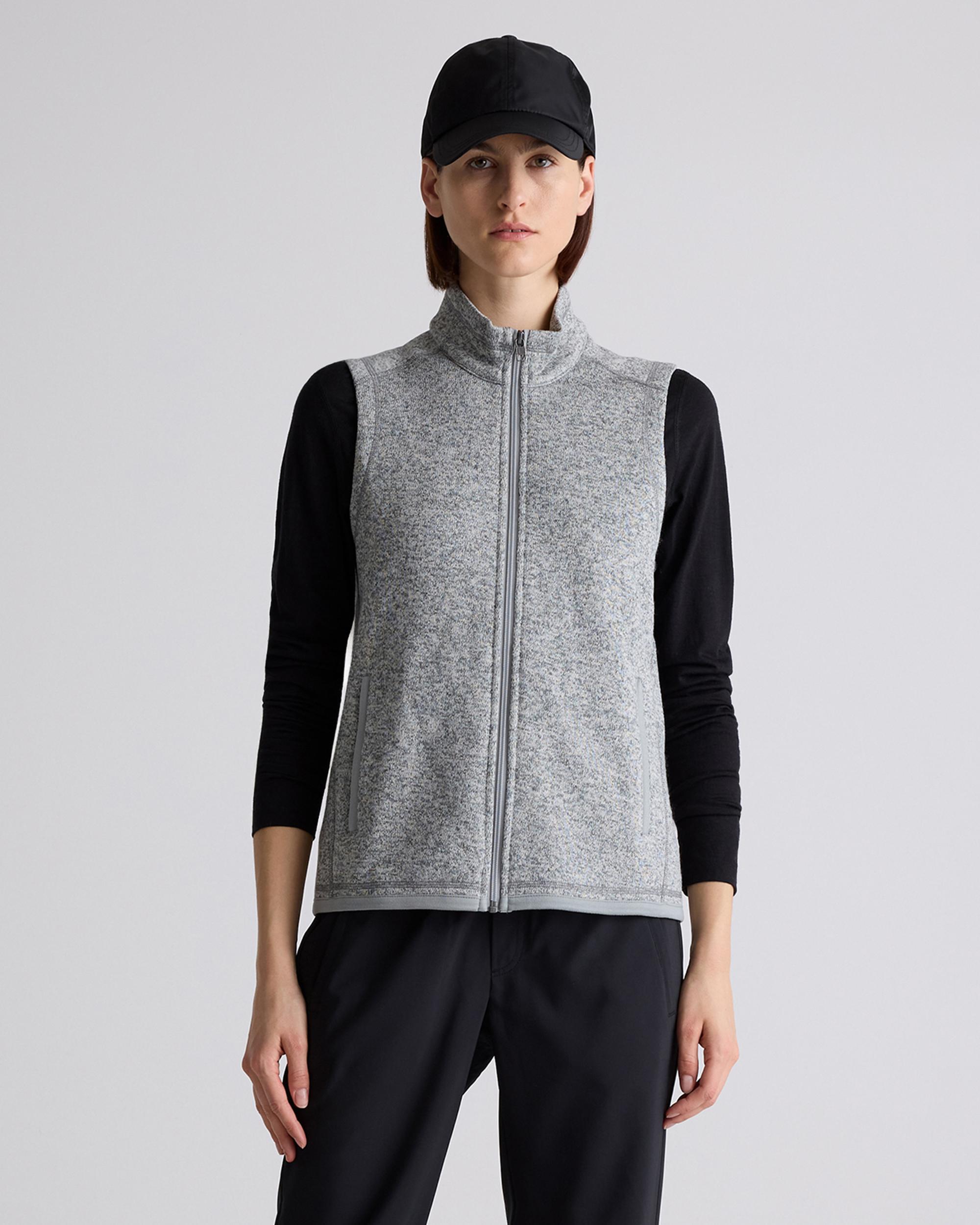 Quince | Women's Sweater-Knit Fleece Full-Zip Vest Recycled Polyester Product Image