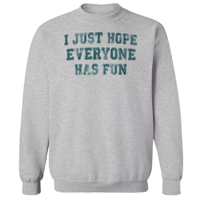 Men's Duke & Sons Hope Everyone Has Fun Graphic Sweatshirt, Size: Medium, Gray Green Product Image