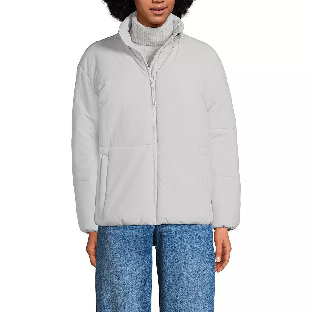 Women's Lands' End Insulated Mockneck Commuter Jacket, Size: XS, Soft Purple Product Image