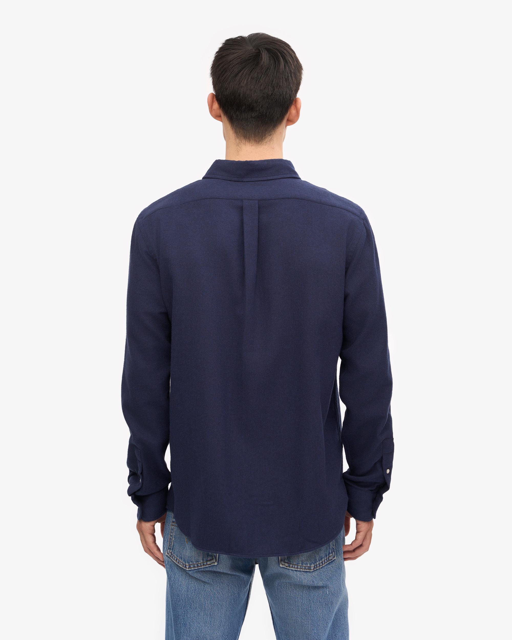 Organic Flannel Shirt - Deep Black Product Image