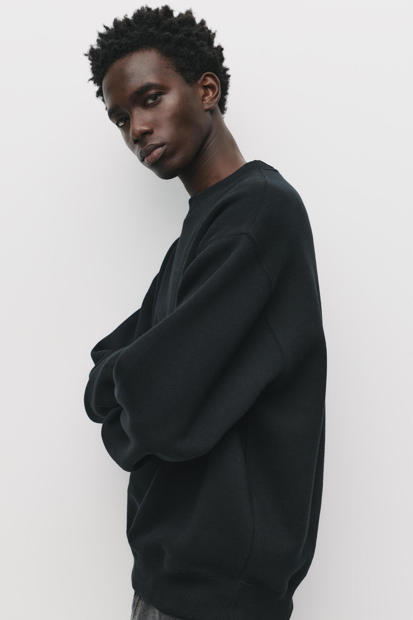Basic crew neck sweatshirt Product Image