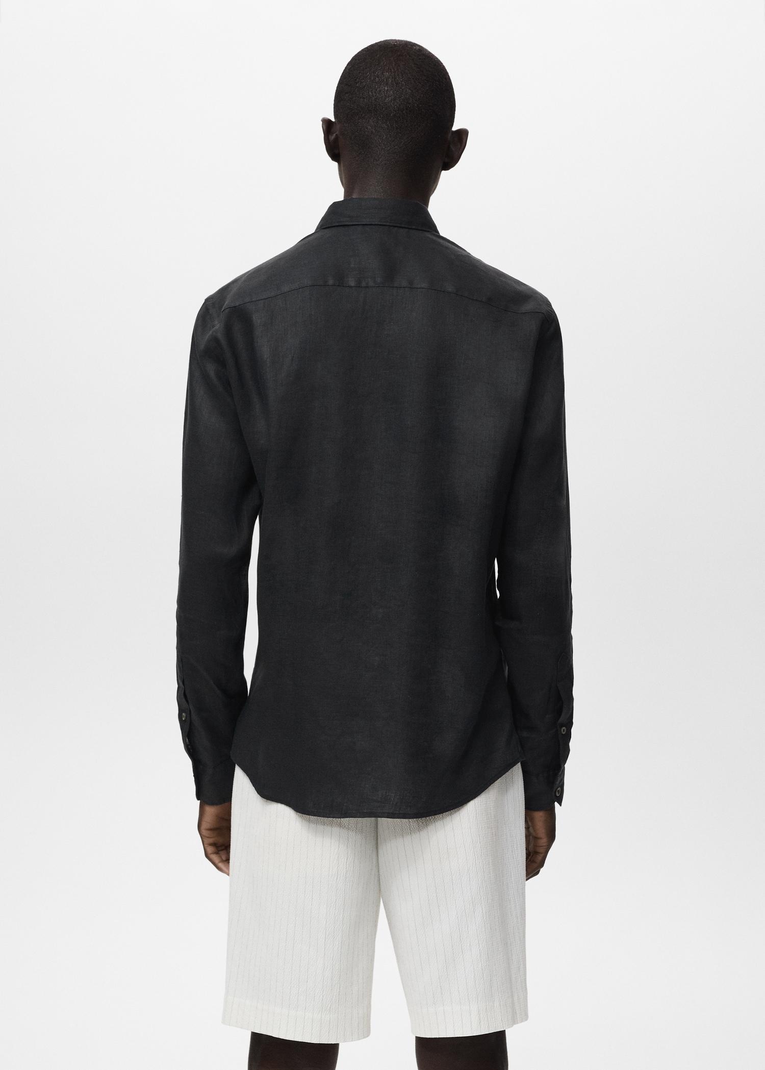 Linen 100% shirt - Men | MANGO USA Product Image