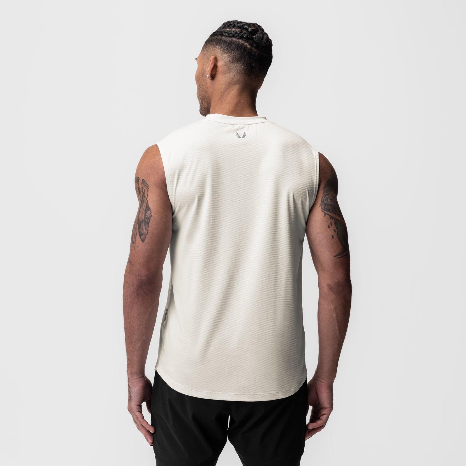 0757. AeroSilver® Cutoff Tank - Ivory Cream Product Image