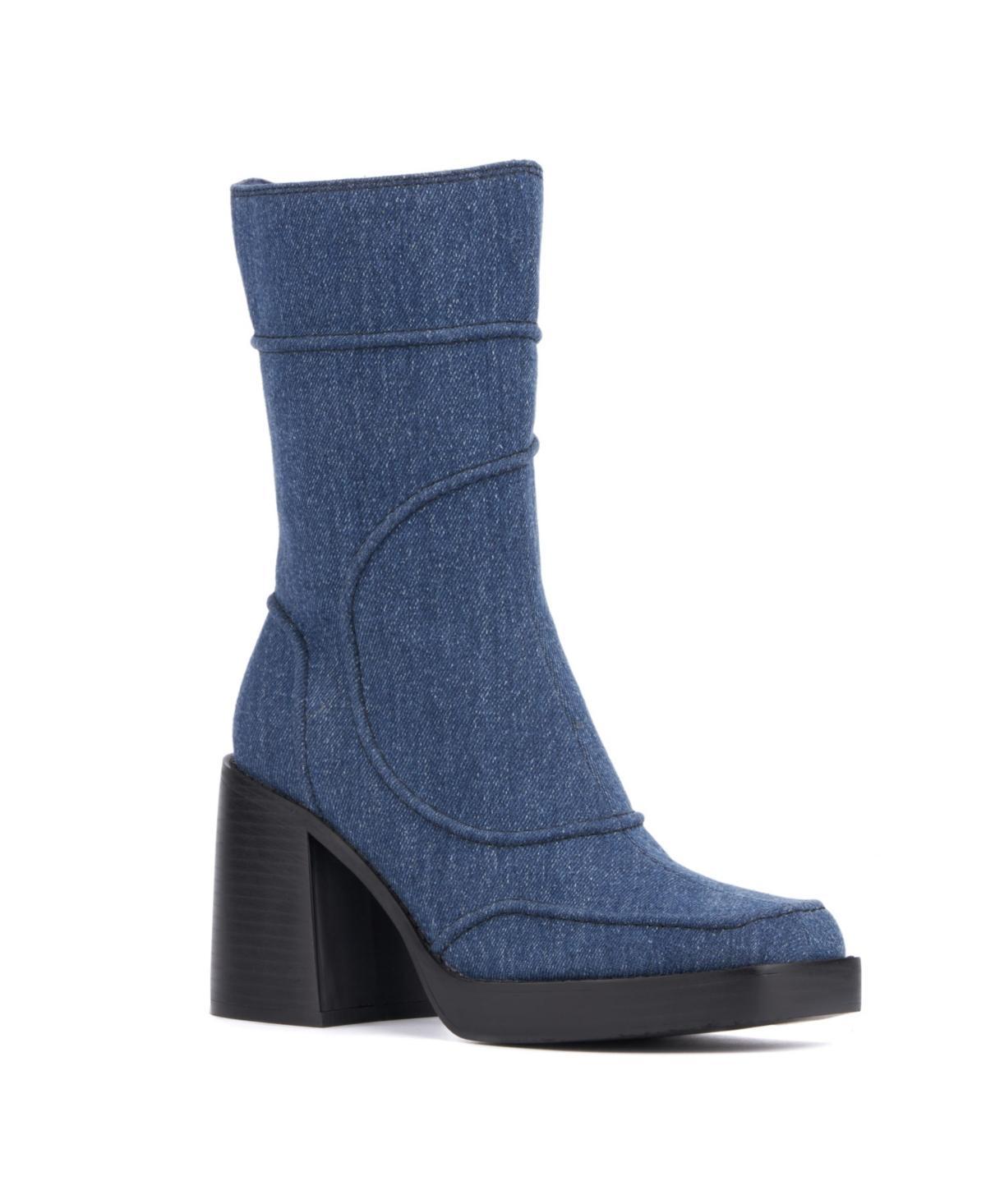 Olivia Miller Pisces Womens Mid-Calf Boots Blue Product Image