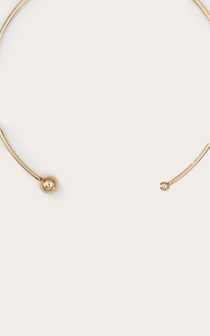 Gold Smooth Spherical Detail Collar Necklace Product Image