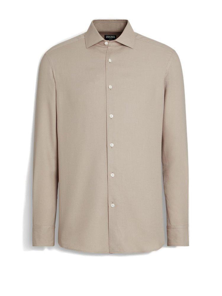 ZEGNA Cashco Shirt In Beige Product Image