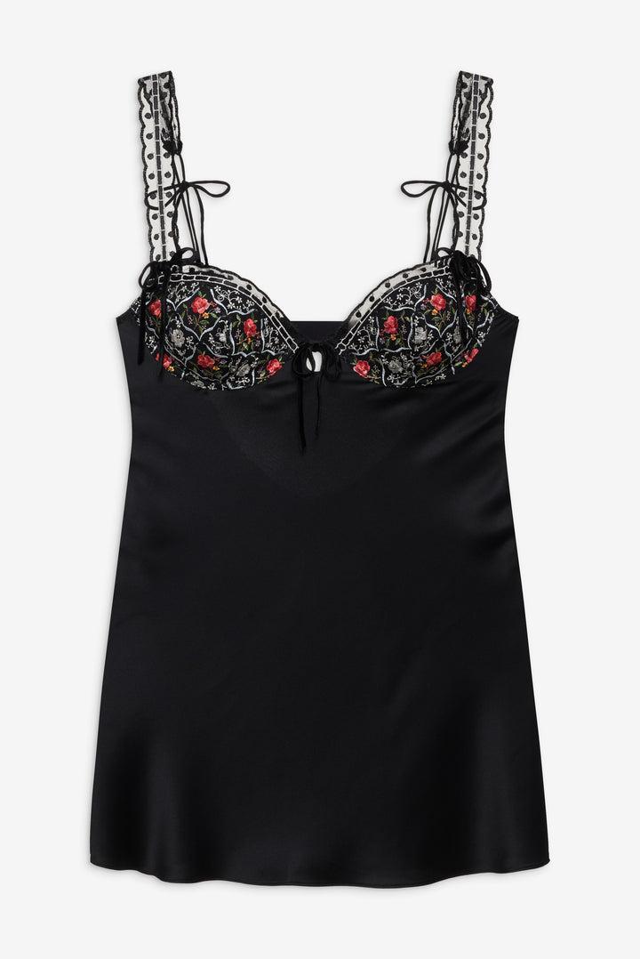 Loretta Slip Dress — Black Product Image