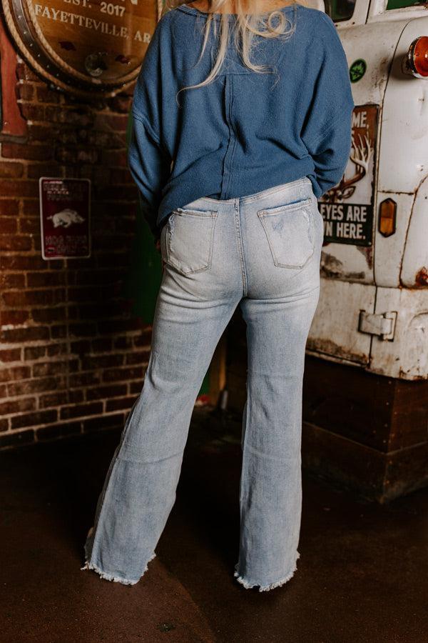Risen The Aubree High Waist Distressed Flare Curves Product Image
