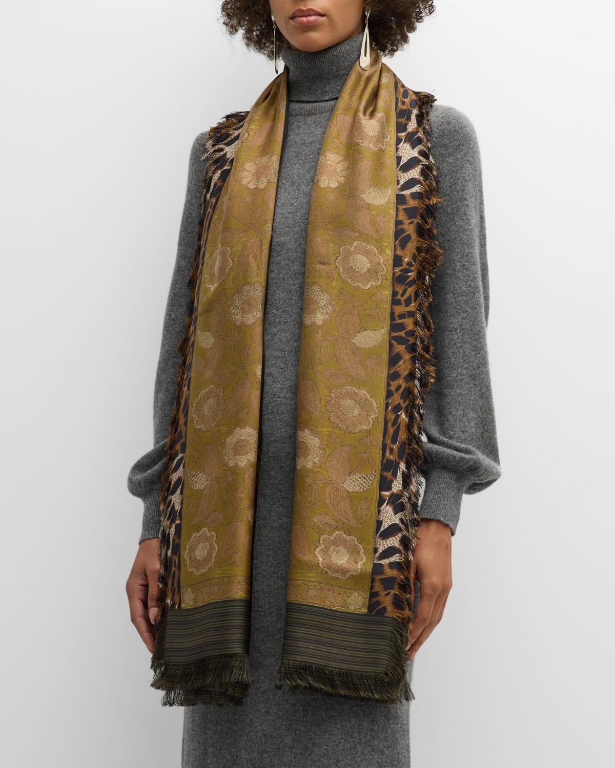 Multi-Patterned Silk Scarf  Product Image