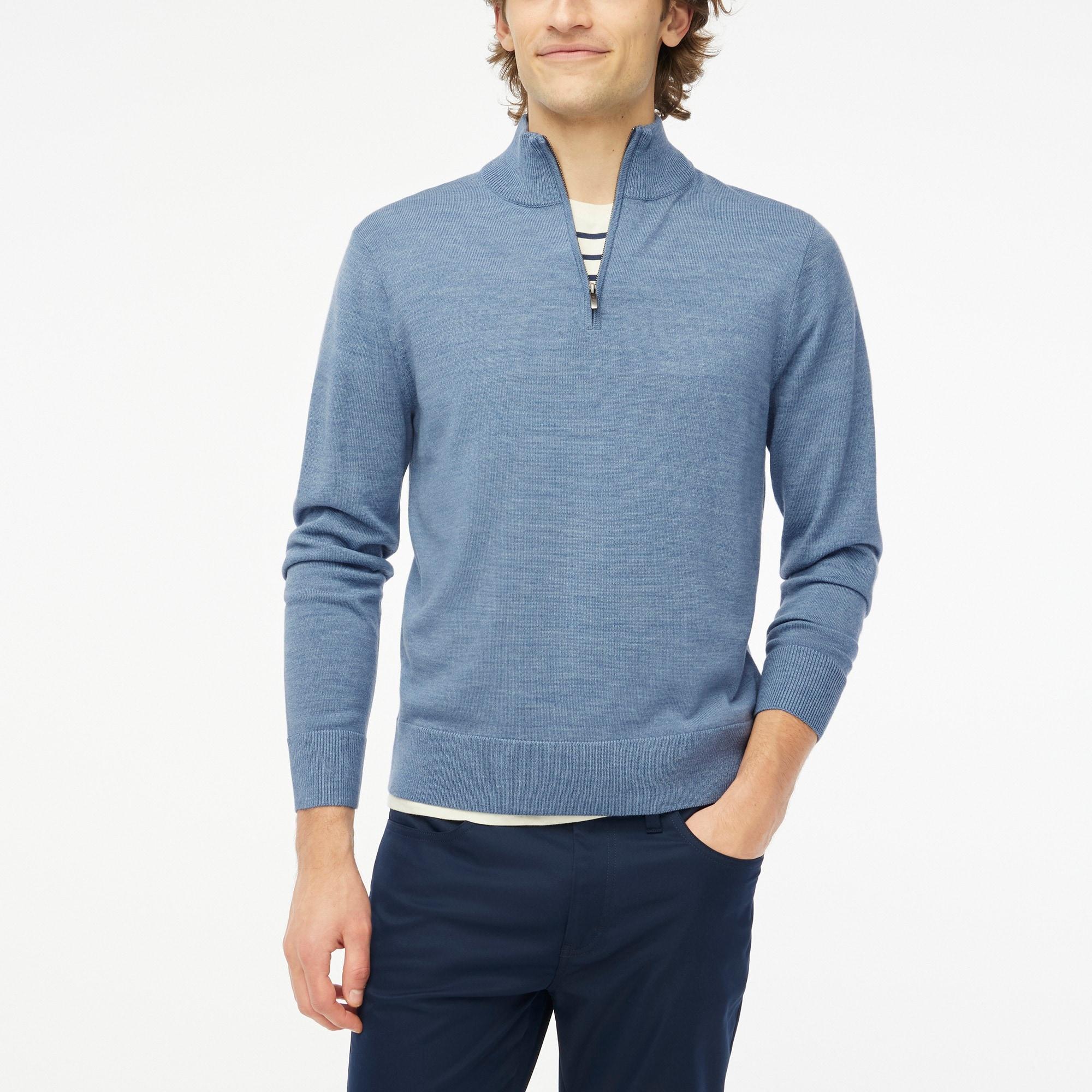 Merino wool-blend half-zip Product Image