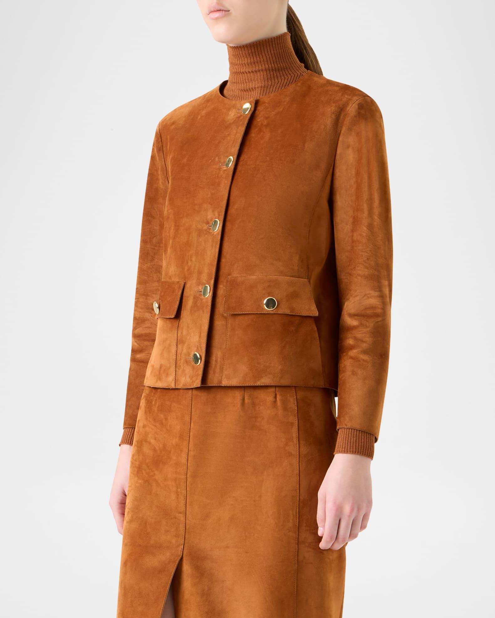 Lamb Suede Single-Breasted Winter Jacket Product Image