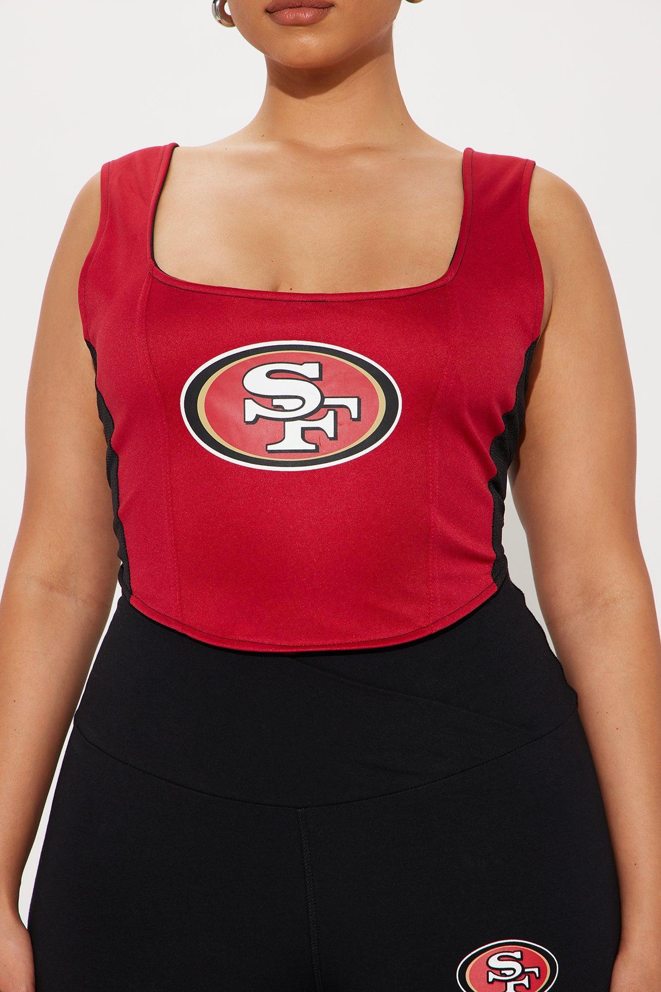 49ers Halftime Show Corset Top - Red/Black Female Product Image