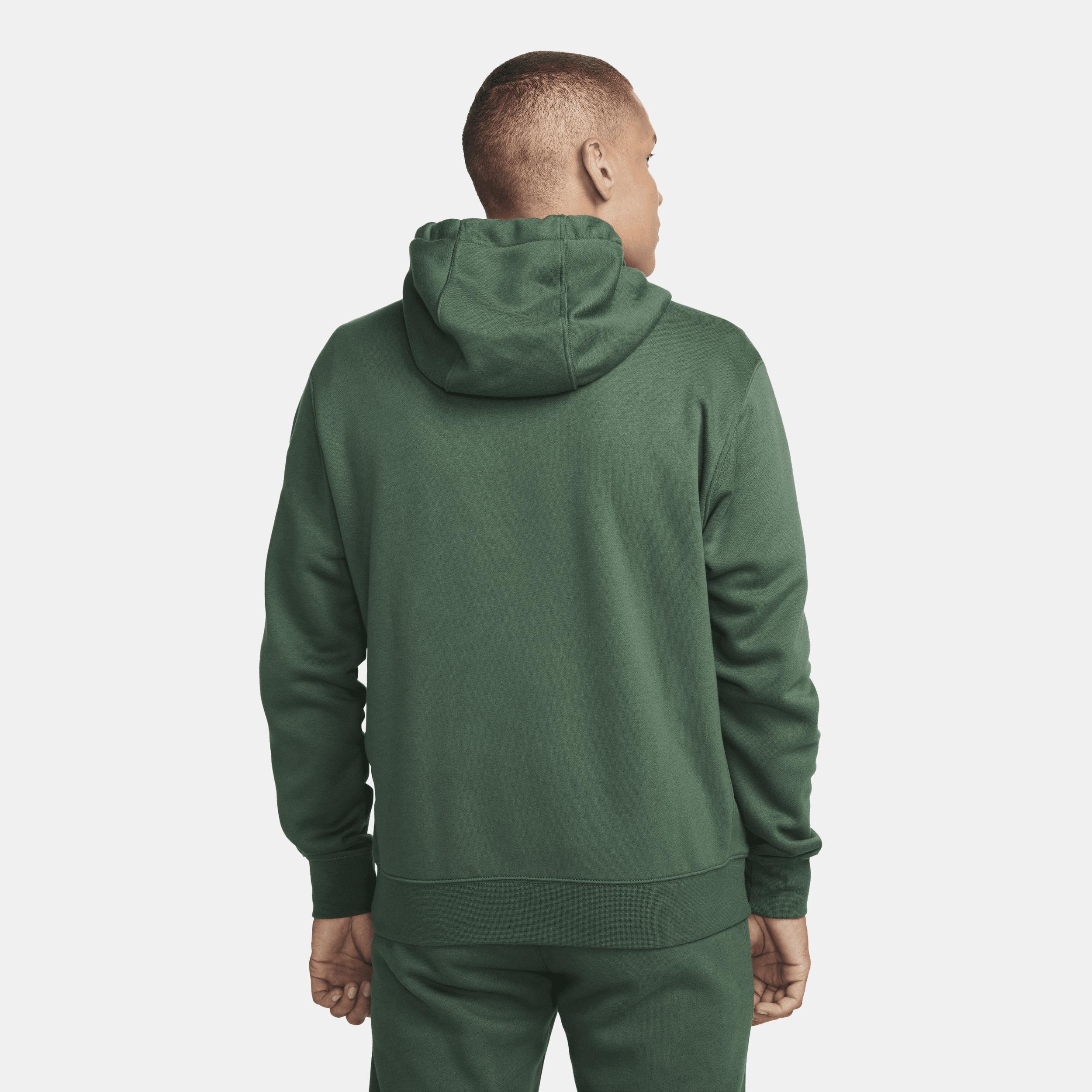 Nike Club logo hoodie in dark green Product Image