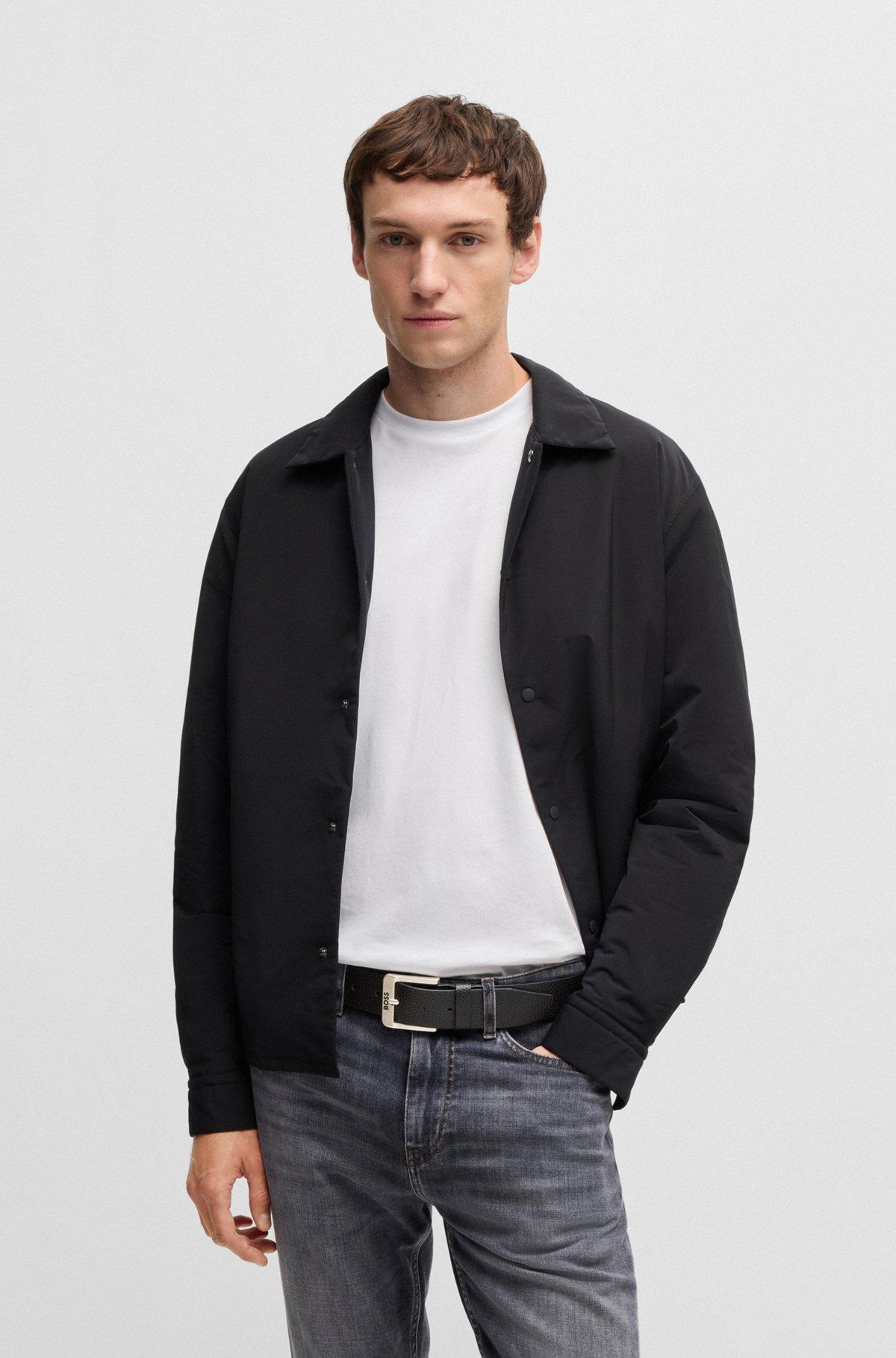 Italian-leather belt with logo buckle Product Image