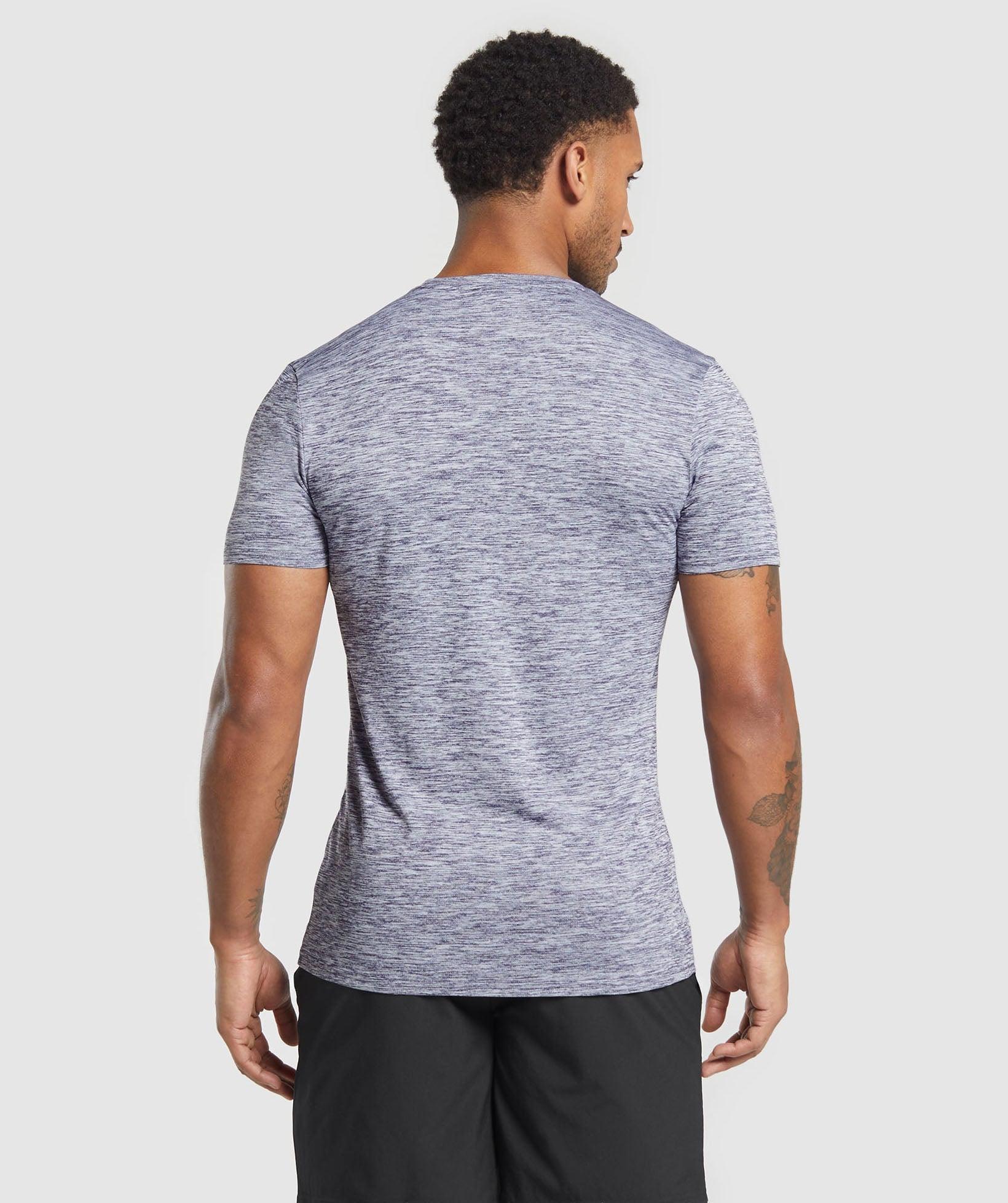 Gymshark Arrival Marl T-Shirt - Weighted Purple/White Marl Male Product Image
