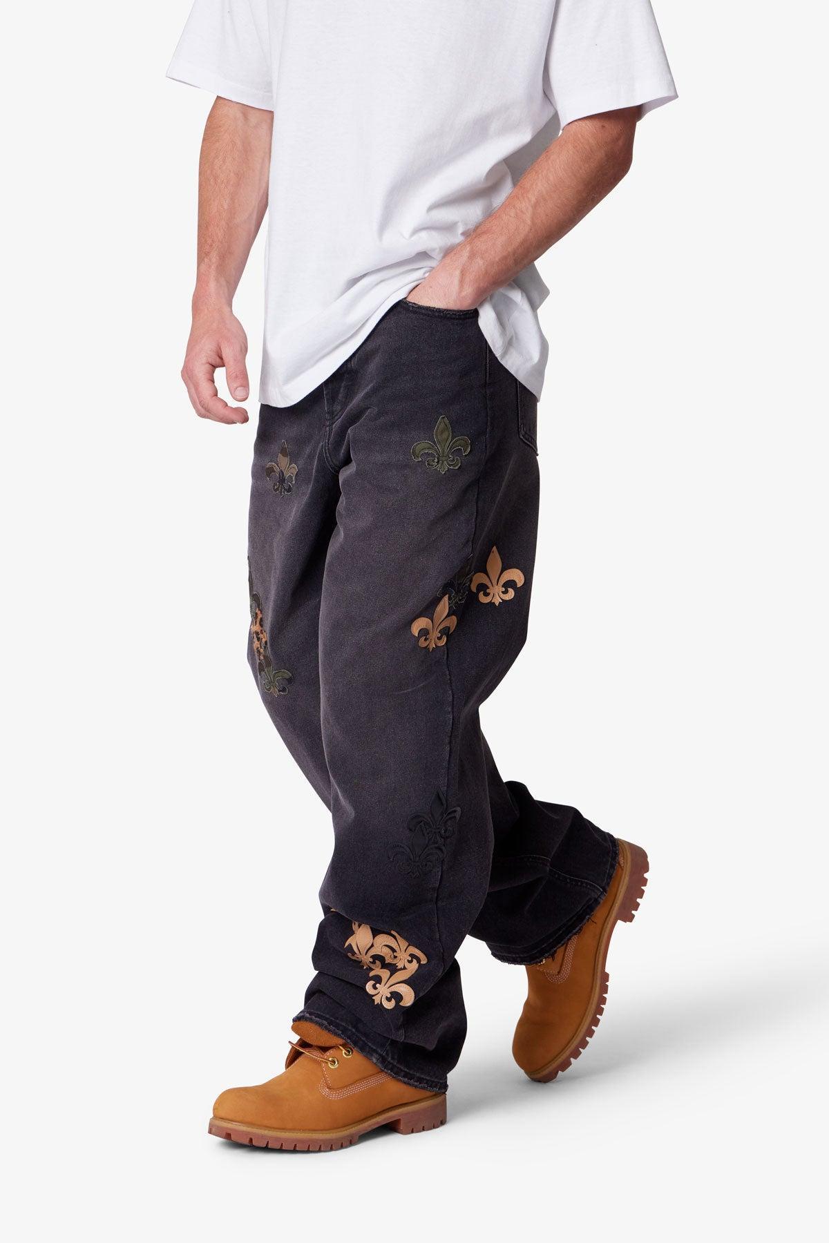 Ultra Baggy Fleur Denim - Black Product Image