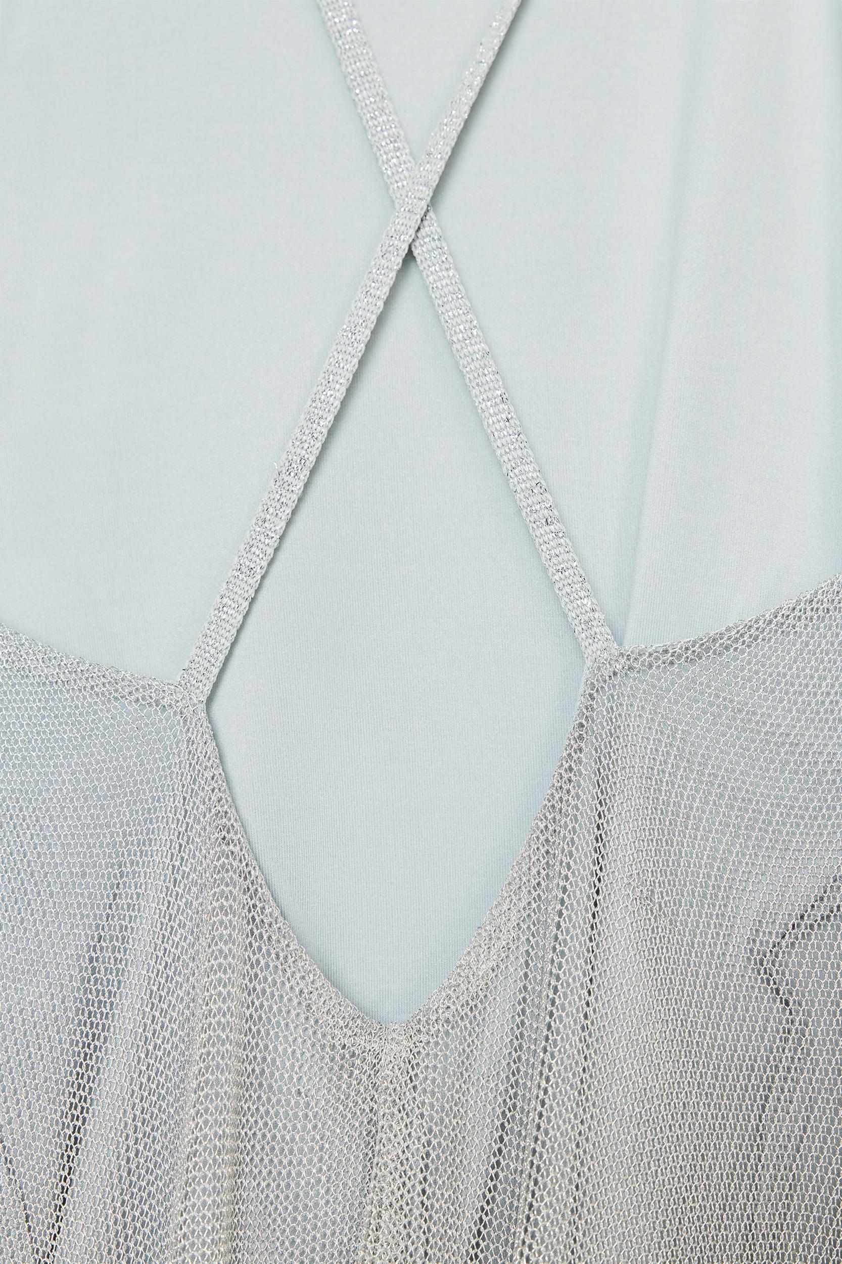 METALLIC THREAD MIDI DRESS Product Image