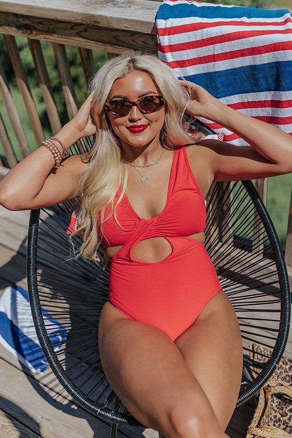 Miami Heat Cut Out One Piece Swimsuit Product Image