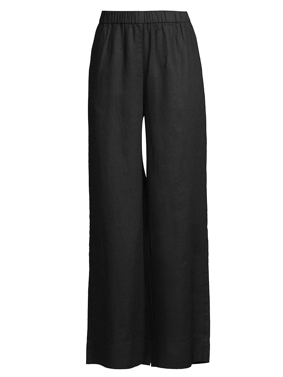 Eileen Fisher Linen Wide Leg Pants Product Image
